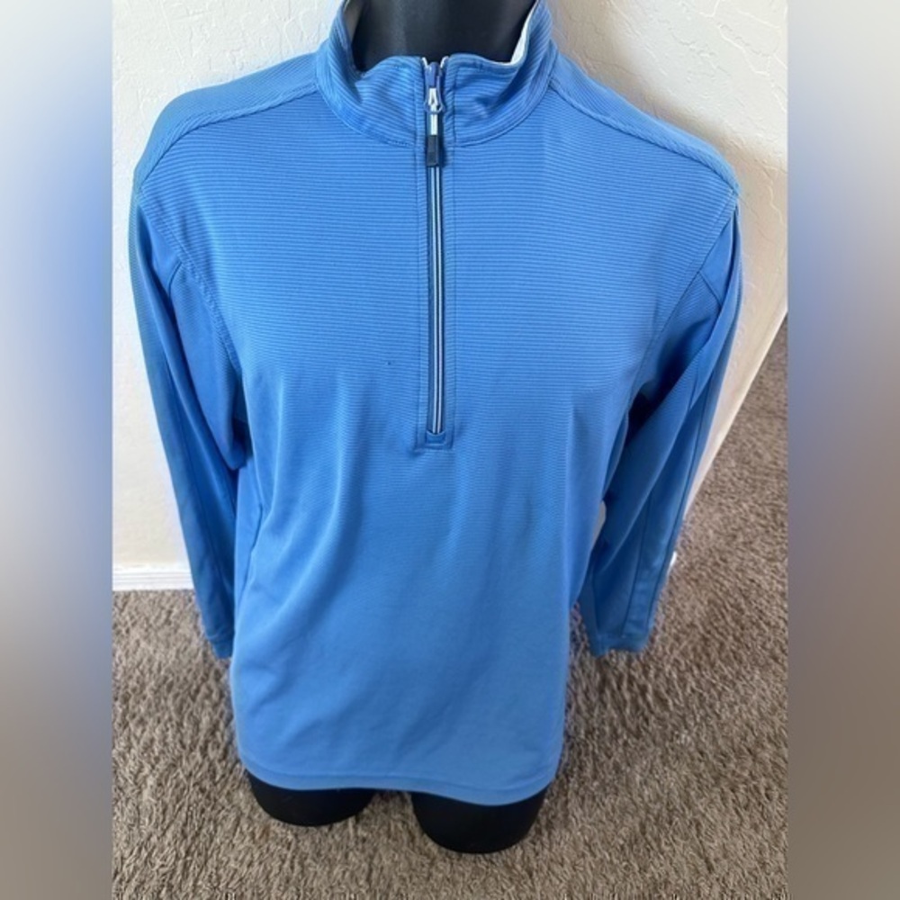 Men’s Pre Own As Is Pebble Beach Quarter Zip Blue Size M Dry Luxe